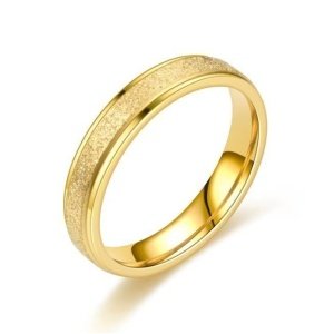 ALIANZA LABRADA ACERO ORO 18K EFECTO ARENADO