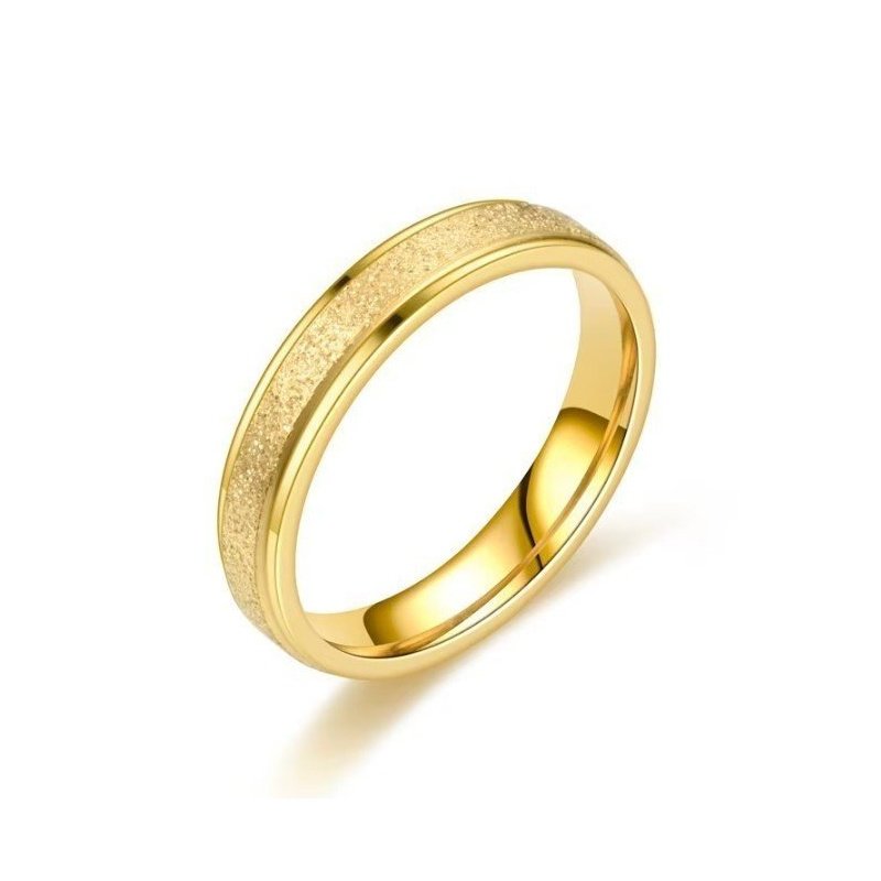 ALIANZA LABRADA ACERO ORO 18K EFECTO ARENADO