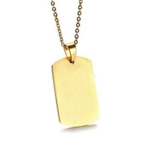 colgante alerta médica acero y oro para personas alérgicas antipérdida de personas mayores y enfermedades crónicas