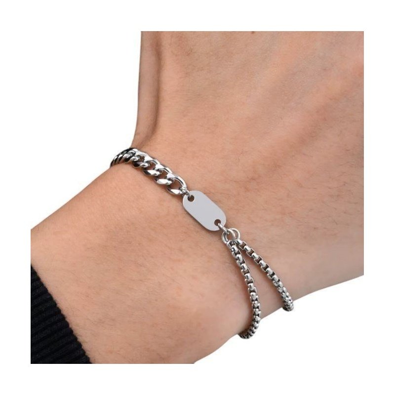 PULSERA ESCLAVA CON MINI PIEZA PARA GRABAR