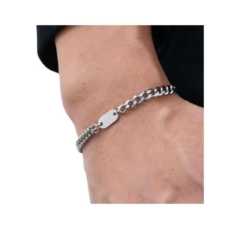 PULSERA ESCLAVA CON MINI PIEZA PARA GRABAR