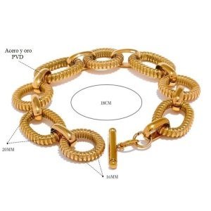 pulseras acero y oro que se pueden mojar joyas arena roja