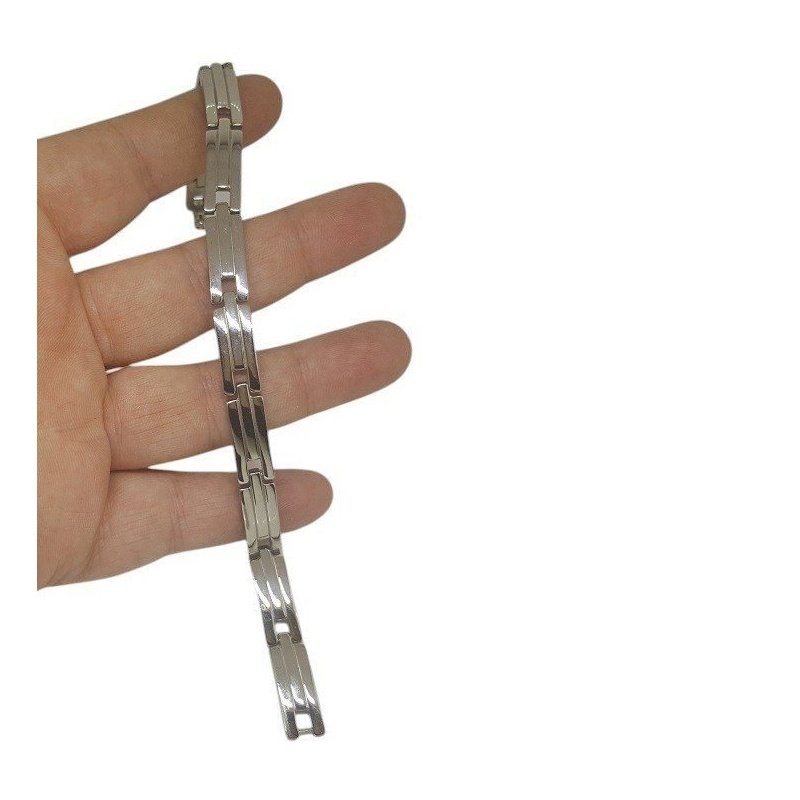 PULSERA HOMBRE DE DISEÑO EN ACERO INOX MACIZO