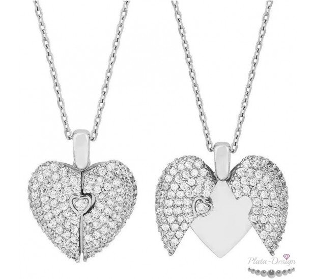 COLGANTE CORAZÓN PERSONALIZADO CON ALAS QUE SE ABREN COLGANTE CORAZÓN PERSONALIZADO CON ALAS QUE SE ABREN