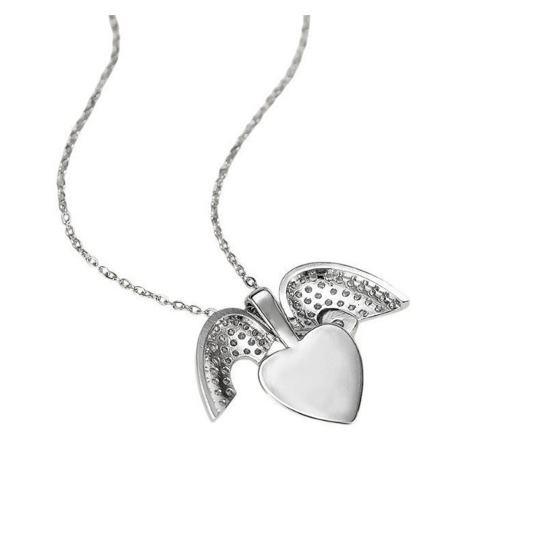 COLGANTE CORAZÓN PERSONALIZADO CON ALAS QUE SE ABREN