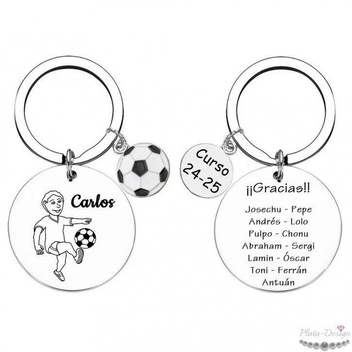 llaveros personalizados baratos para entrenadores en fin de curso