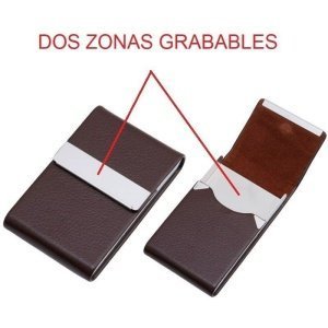 pitillera marrón personalizada para grabar