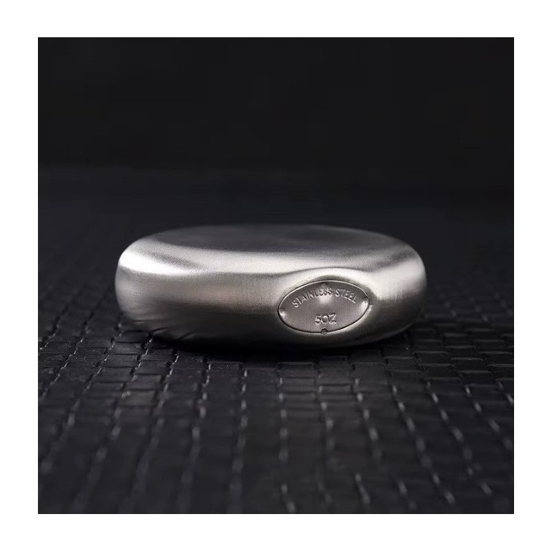 PETACA RUSA REDONDA ACERO INOX PERSONALIZADA