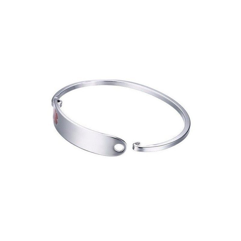 PULSERA RÍGIDA ALERTA MÉDICA PERSONALIZADA, VARIOS COLORES
