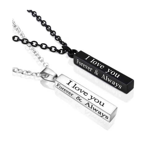 COLGANTE BARRA ACERO, PERSONALIZABLE EN 4 CARAS