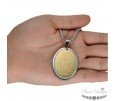 MEDALLA OVAL VIRGEN MARÍA, ACERO Y ORO MEDALLA OVAL VIRGEN MARÍA, ACERO Y ORO