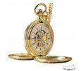 RELOJ DE BOLSILLO CUERDA MANUAL Y MAQUINARIA VISTA DORADO