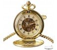 RELOJ DE BOLSILLO CUERDA MANUAL Y MAQUINARIA VISTA DORADO