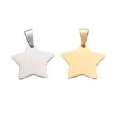 COLGANTE ESTRELLA ACERO Y ORO PARA GRABAR