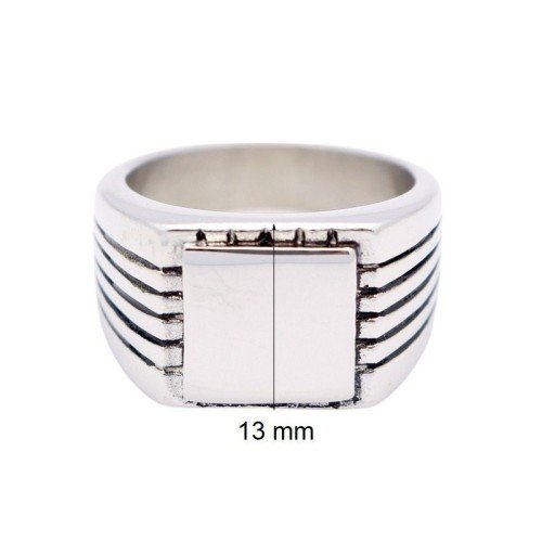 ANILLO SELLO ACERO PERSONALIZADO DOS COLORES