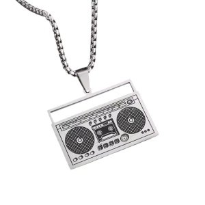 colgante radio cassette retro personalizado