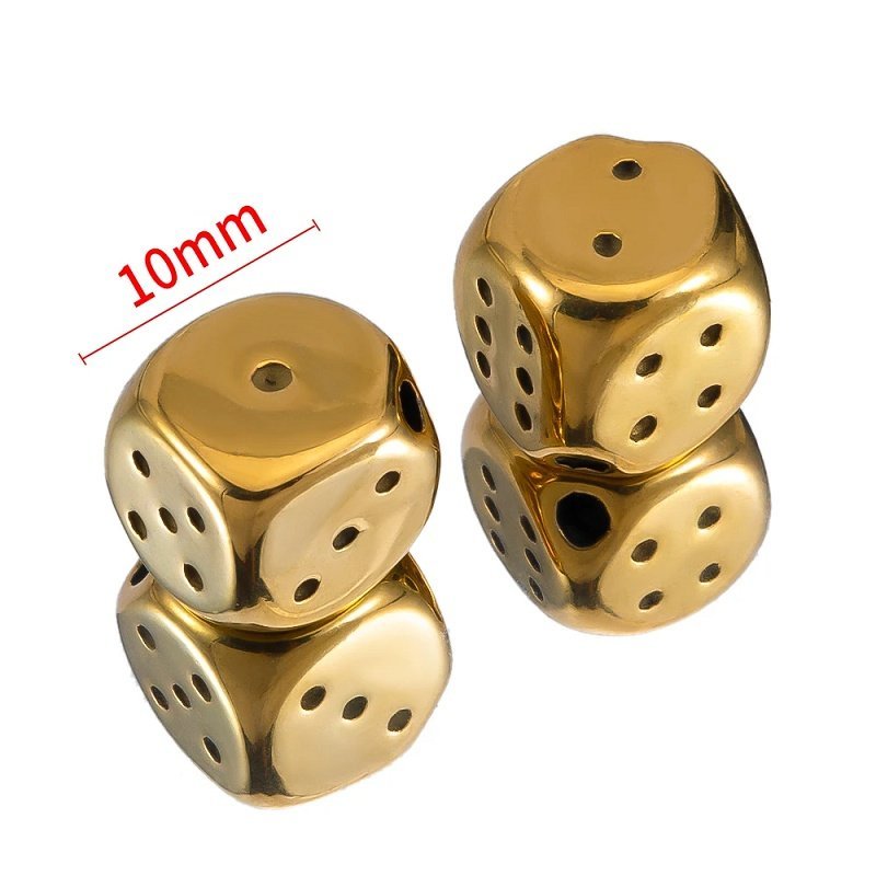 COLGANTE DADO ACERO MACIZO, DOS COLORES