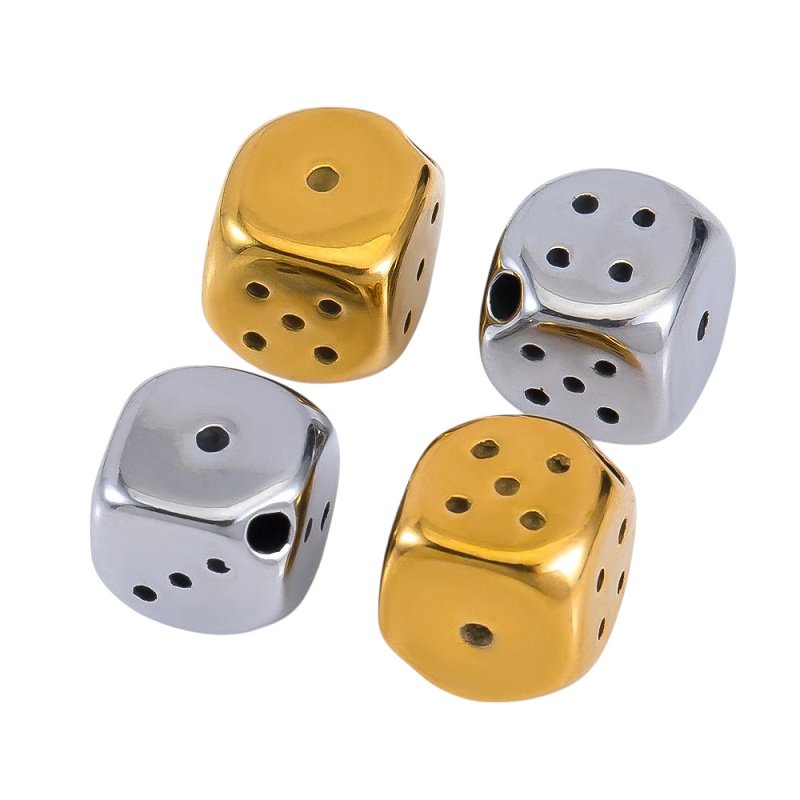 COLGANTE DADO ACERO MACIZO, DOS COLORES