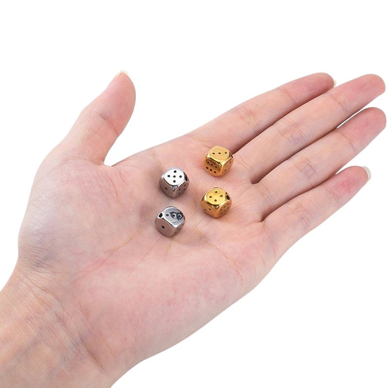 COLGANTE DADO ACERO MACIZO, DOS COLORES