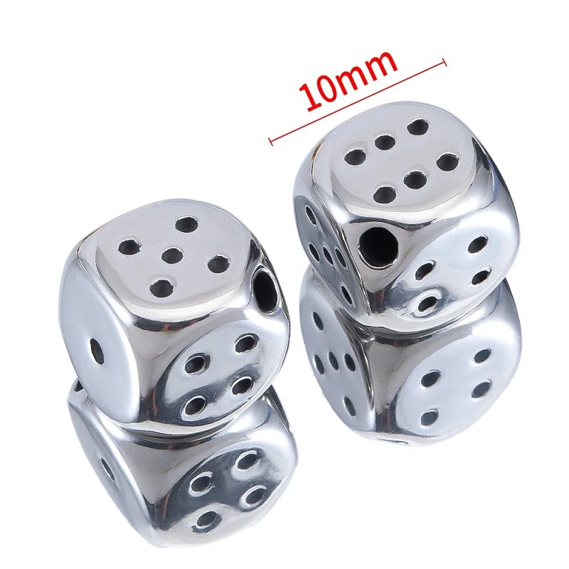 COLGANTE DADO ACERO MACIZO, DOS COLORES