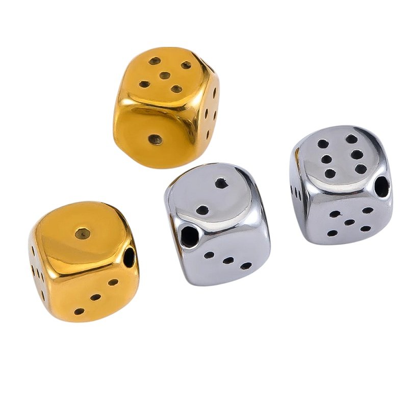 COLGANTE DADO ACERO MACIZO, DOS COLORES