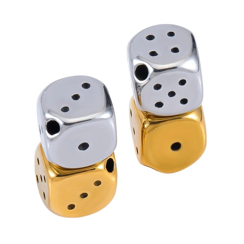 COLGANTE DADO ACERO MACIZO, DOS COLORES