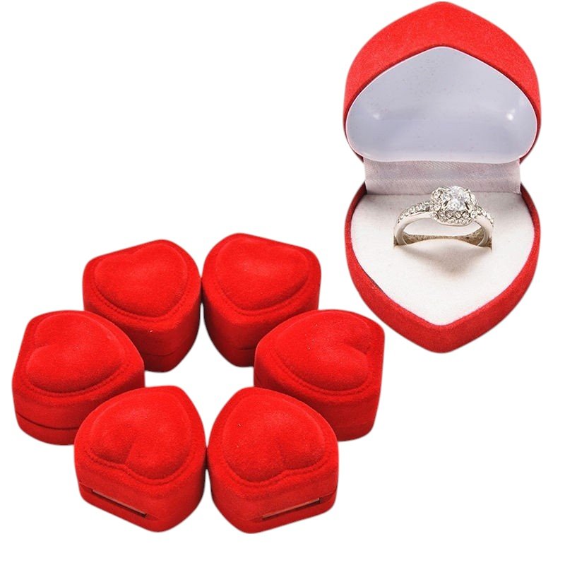 CAJA REGALO CORAZÓN ROJO PARA JOYAS