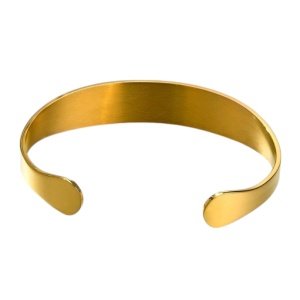 brazalete alerta médica personalizado acero y oro