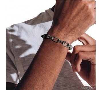pulsera eslabones acero vintage para hombre