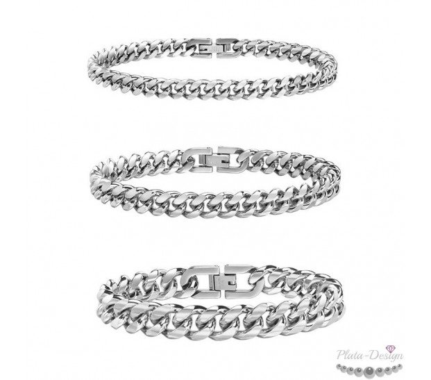 PULSERA CUBANA ACERO VARIOS ANCHOS