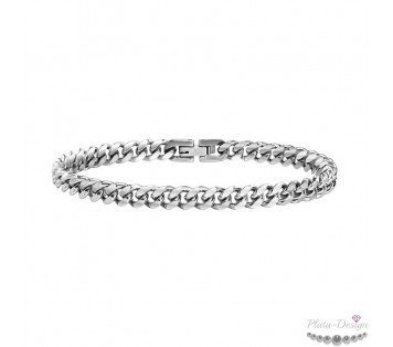 pulsera cubana acero para hombre