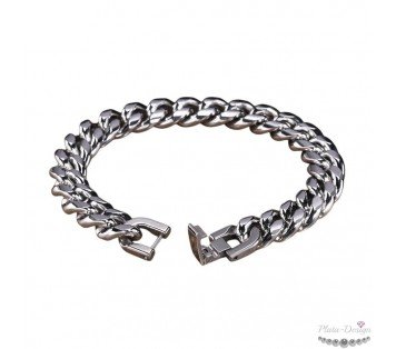 pulsera eslabón cubano acero inoxidable para hombre