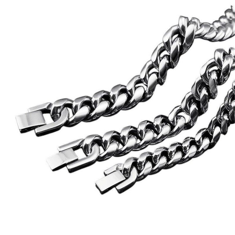 PULSERA CUBANA ACERO VARIOS ANCHOS