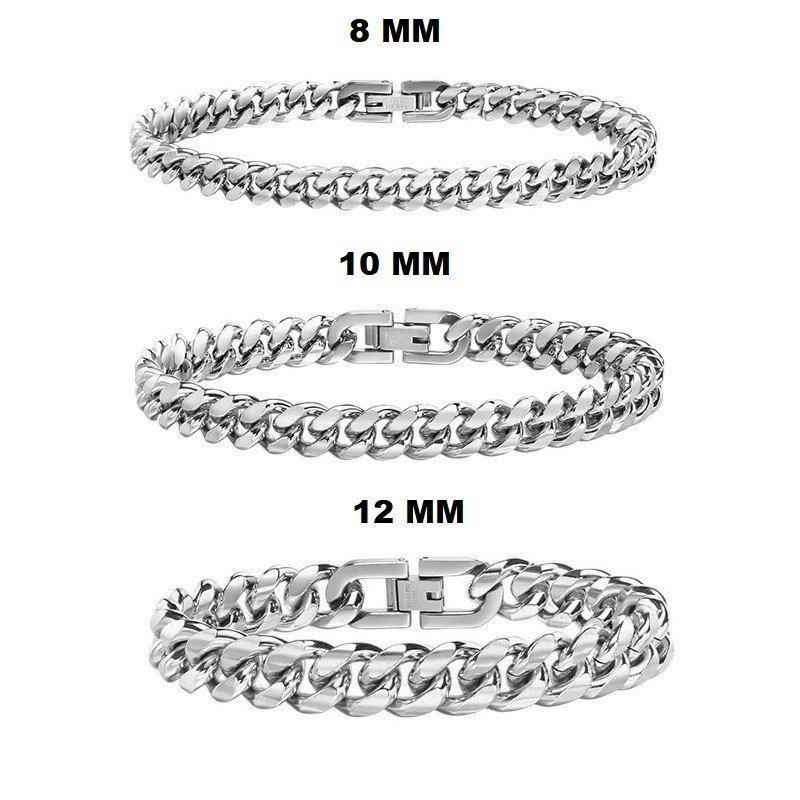 PULSERA CUBANA ACERO VARIOS ANCHOS