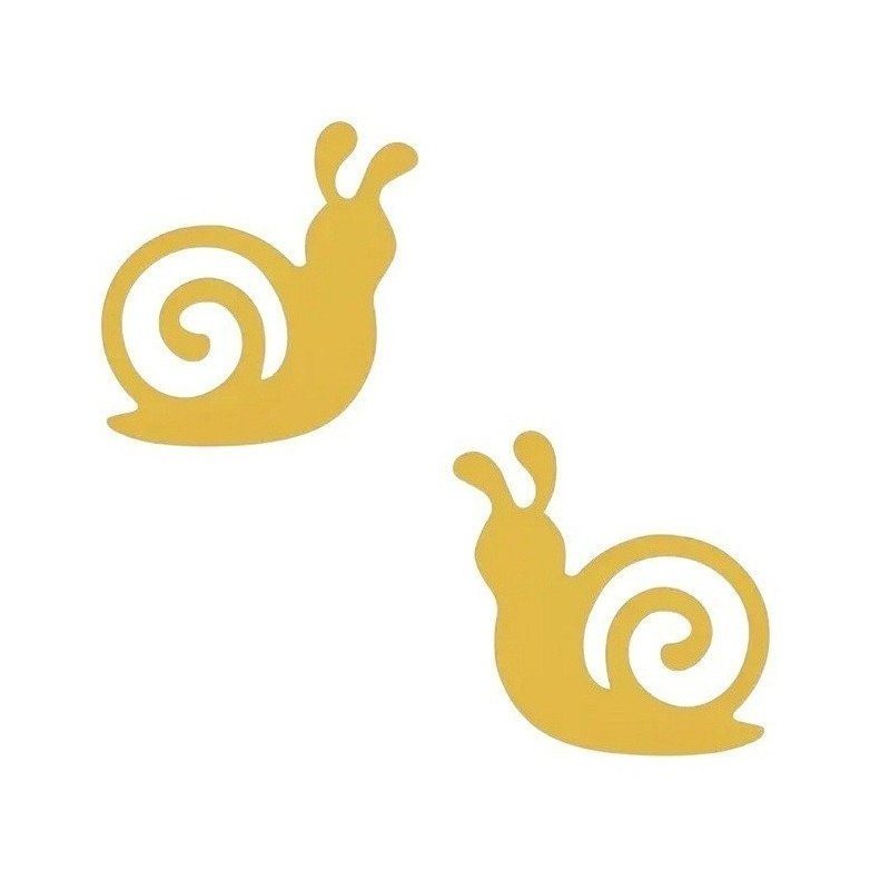 PENDIENTES INFANTILES CARACOLES ACERO Y ORO