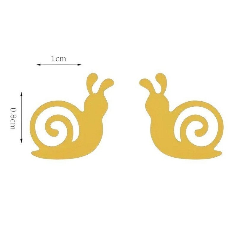 PENDIENTES INFANTILES CARACOLES ACERO Y ORO