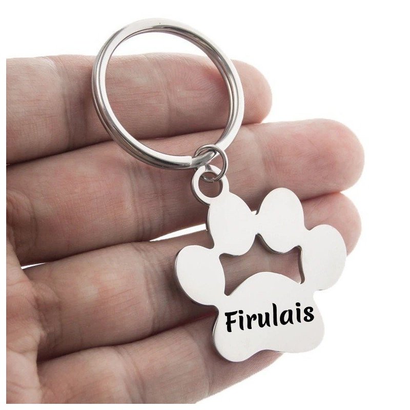 LLAVERO HUELLA PERRO PERSONALIZADO