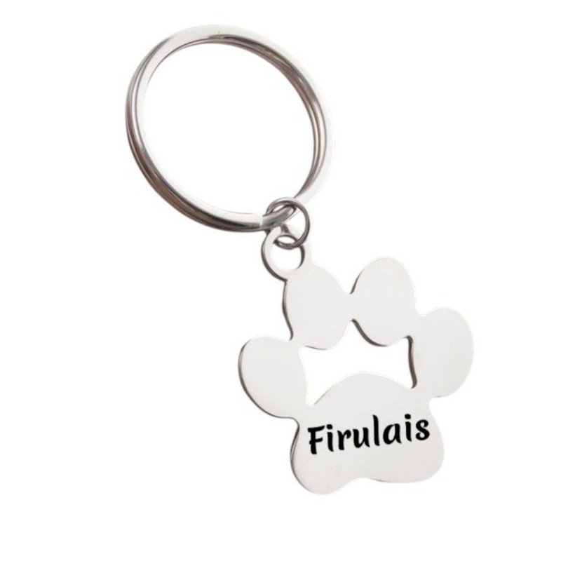 LLAVERO HUELLA PERRO PERSONALIZADO