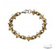 PULSERA PINCHOS ACERO Y ORO PULSERA PINCHOS ACERO Y ORO
