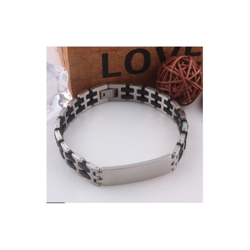 ESCLAVA EN ACERO Y CAUCHO