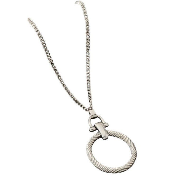 COLLAR CÍRCULO HERRADURA ACERO INOX