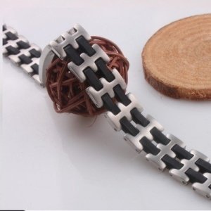 ESCLAVA EN ACERO Y CAUCHO