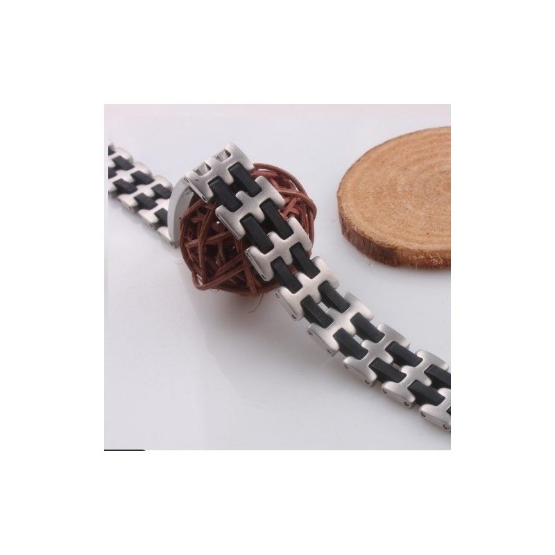 ESCLAVA EN ACERO Y CAUCHO