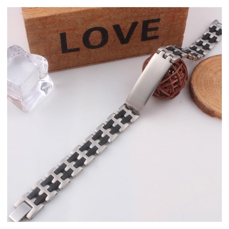 ESCLAVA EN ACERO Y CAUCHO