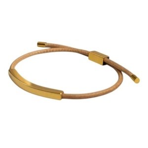 pulseras cuero personalizadas para mujer acero y oro