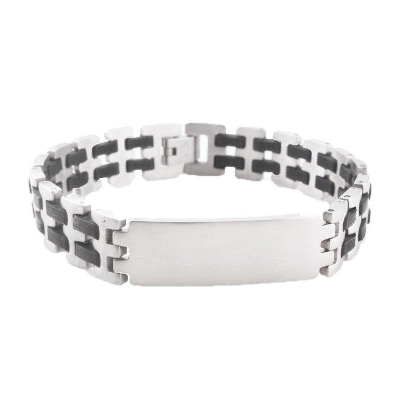 ESCLAVA EN ACERO Y CAUCHO