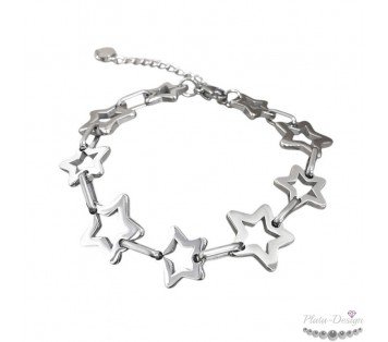 pulsera estrellas acero inoxidable