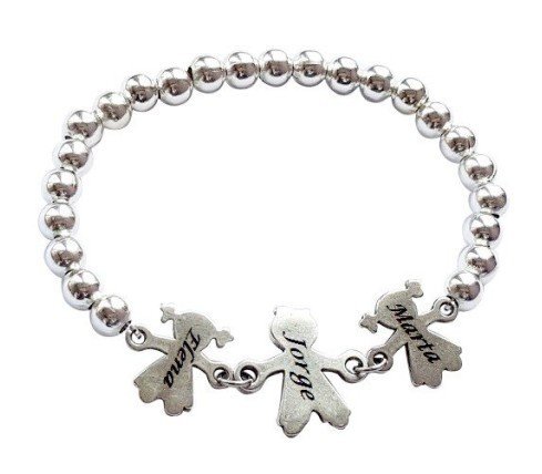 PULSERA CON NIÑOS Y NIÑAS PARA GRABAR NOMBRES