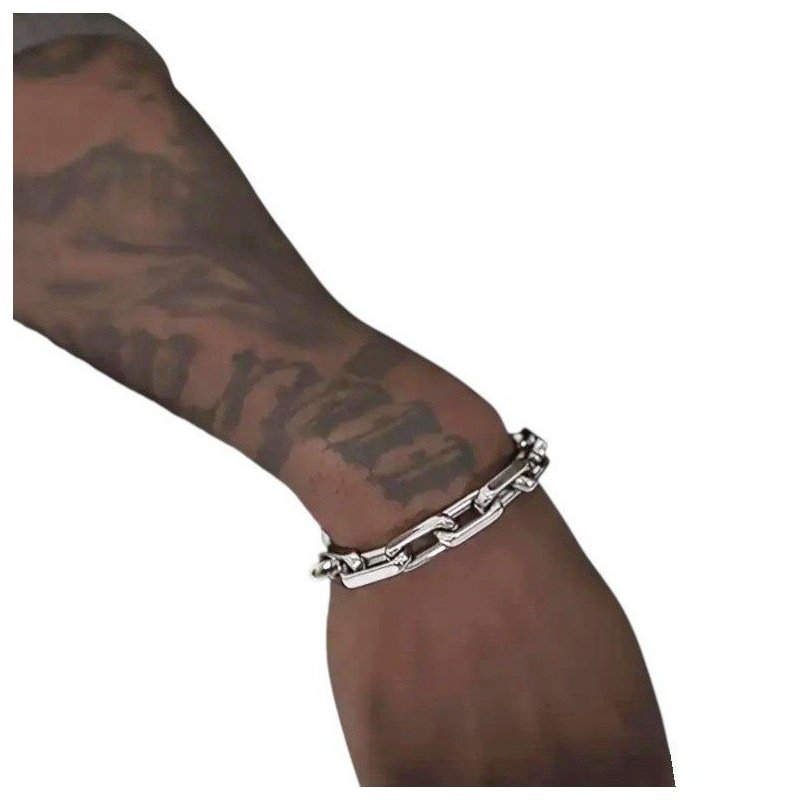 PULSERA ACERO ESLABONES DISEÑO PARA HOMBRE