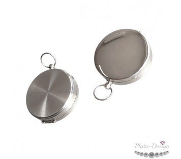 brujula personalizada plateada